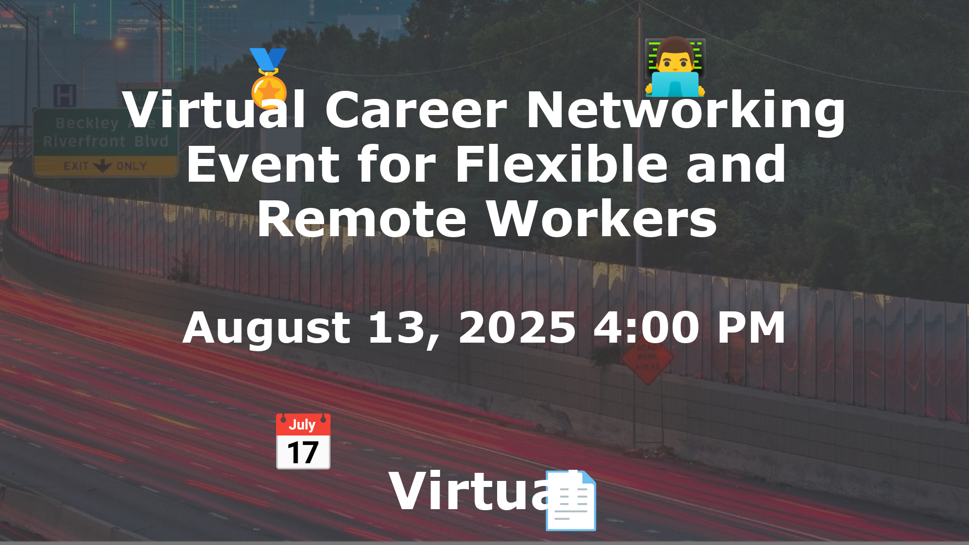 Virtual Career Networking Event for Flexible and Remote Workers event image